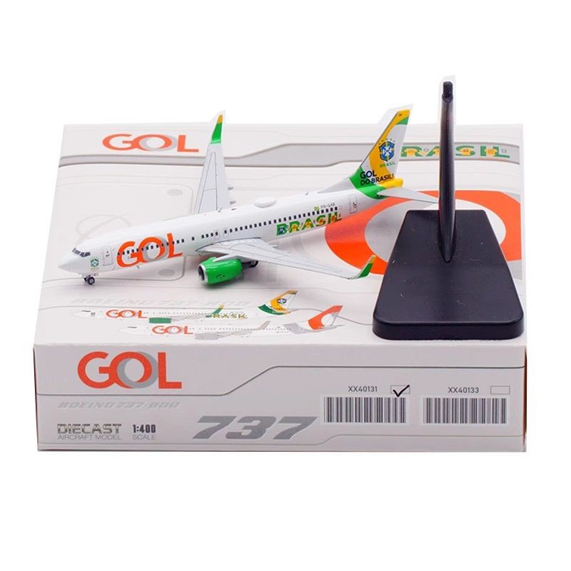 JC Wings 1: 400 เครื่องบินโลหะผสมรุ่น GOL GOL Air Boeing B737-800 PR-GXB