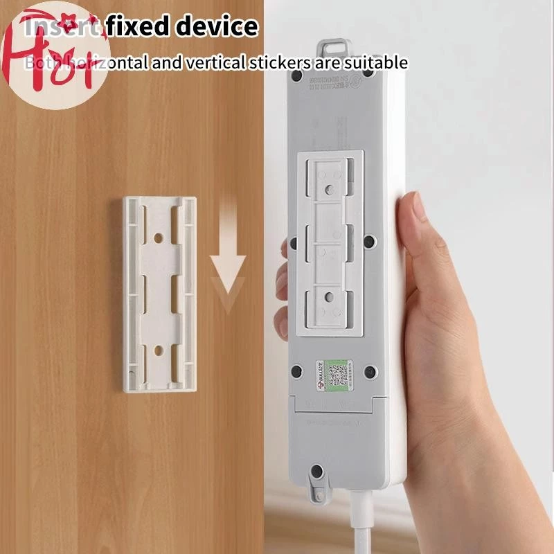 GE ติดผนังปลั๊กผู้ให้บริการสติกเกอร์ ต่อย-ฟรี บ้าน ตัวเอง-กาว ซ็อกเก็ตผู้ให้บริการสายลวดออแกไนเซอร์รางปลั๊กผู้ถือสี่เหล