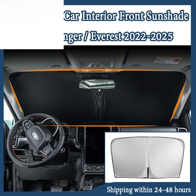 XM Ford Ranger / Ford Everest 2022-2025 ภายในรถม่านบังแดดด้านหน้าอุปกรณ์ตกแต่งภายในรถยนต์