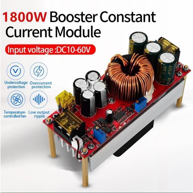 สเตปอัพ 1200W 1800W 20A สเต็ปอัพ step up dc สเต็บอัพ เสต็ปอัพ โมดูล สะเต็ปอัพ Converter Boost 8-60V to 12-83V ราคา ถูกที่สุด ดีลบีเคเค แกลเลอรีภาพที่ 2