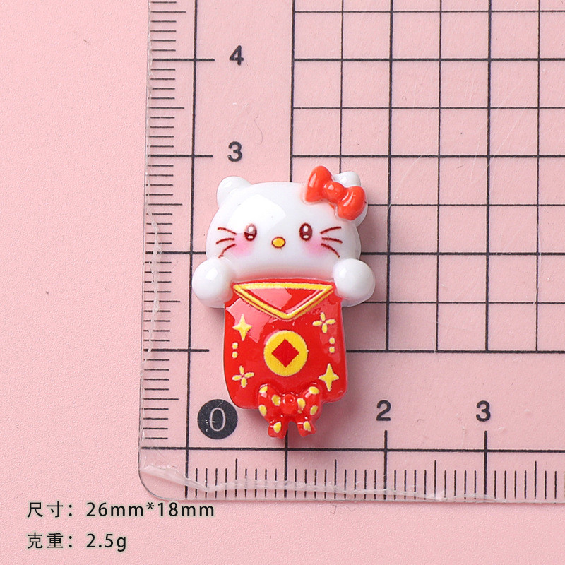 อุปกรณ์เสริมเรซิน DIY การ์ตูนเครื่องประดับยางครีมสัตว์ปีใหม่กิ๊บติดผมทำด้วยมือเคสมือถือหัวเข็มขัดรองเท้าชุดอุปกรณ์เสริม - รูปที่ 6