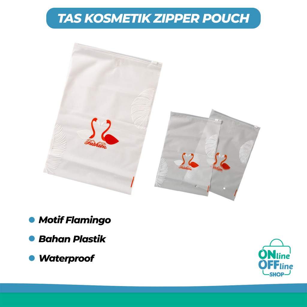 Flamingo OOS 836 กันน้ําเครื่องสําอางเดินทางกระเป๋าแต่งหน้ากระเป๋าซิป Organizer
