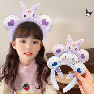 (จัดส่งจากประเทศไทย) แฟชั่น การ์ตูน Plush Hairband สําหรับผู้หญิงเด็ก Face Wash ห่วงผม Headdress