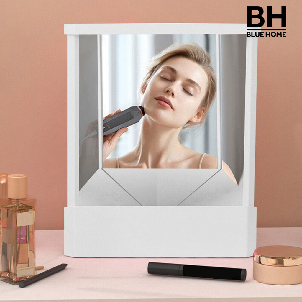 BHNon-Reversing Mirror Precision True Image Vanity Makeup Mirror Non-Mขยายกระจกโต๊ะ Real Reflections Beauty Mirror for Your Face