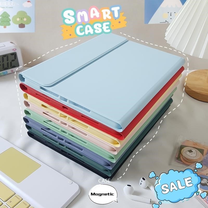 IPAD SMART ลูกอมCASE สำหรับฝาครอบที่ป้องกัน Ipad 9/8/7/10/11/9.7/10.2 ทำจากหนังเทียม มีช่องใส่ปากกา รองรับมุมมองหลากหลาย