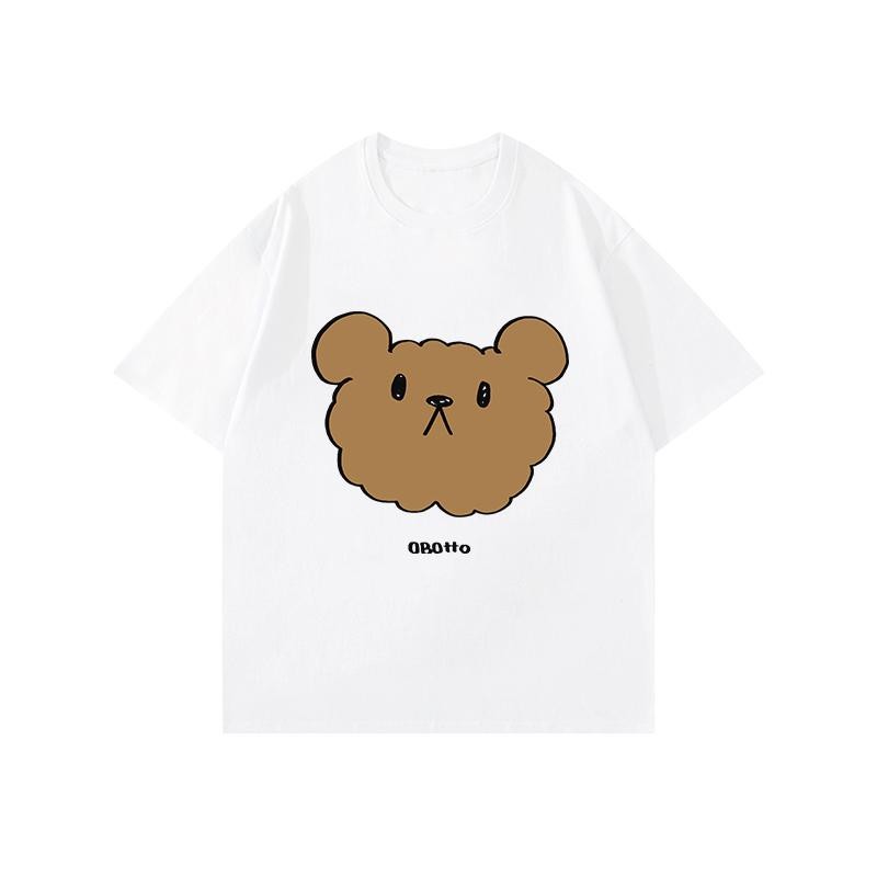Papaya เสื้อยืด Oversize ลายหมี "Oratto" น่ารัก ผ้านุ่มใส่สบาย เสื้อยืดแฟชั่นสไตล์ลำลอง WS1206