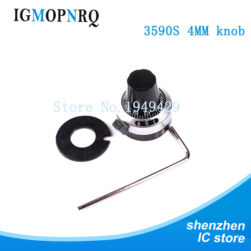 2 ชิ้น/ล็อต 3590S 4 มม.WXD3-13 WXD3-12 Potentiometer ที่แม่นยํา Dial ลูกบิด ล็อคได้หมวก Multi-turn P