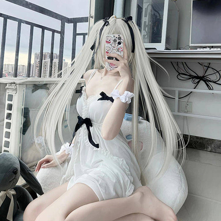 Yosuga No Sora Sora Cosplay Pajamas Suspender Skirt All Spring Sun and Wild Sky Bow Japanese Style 9