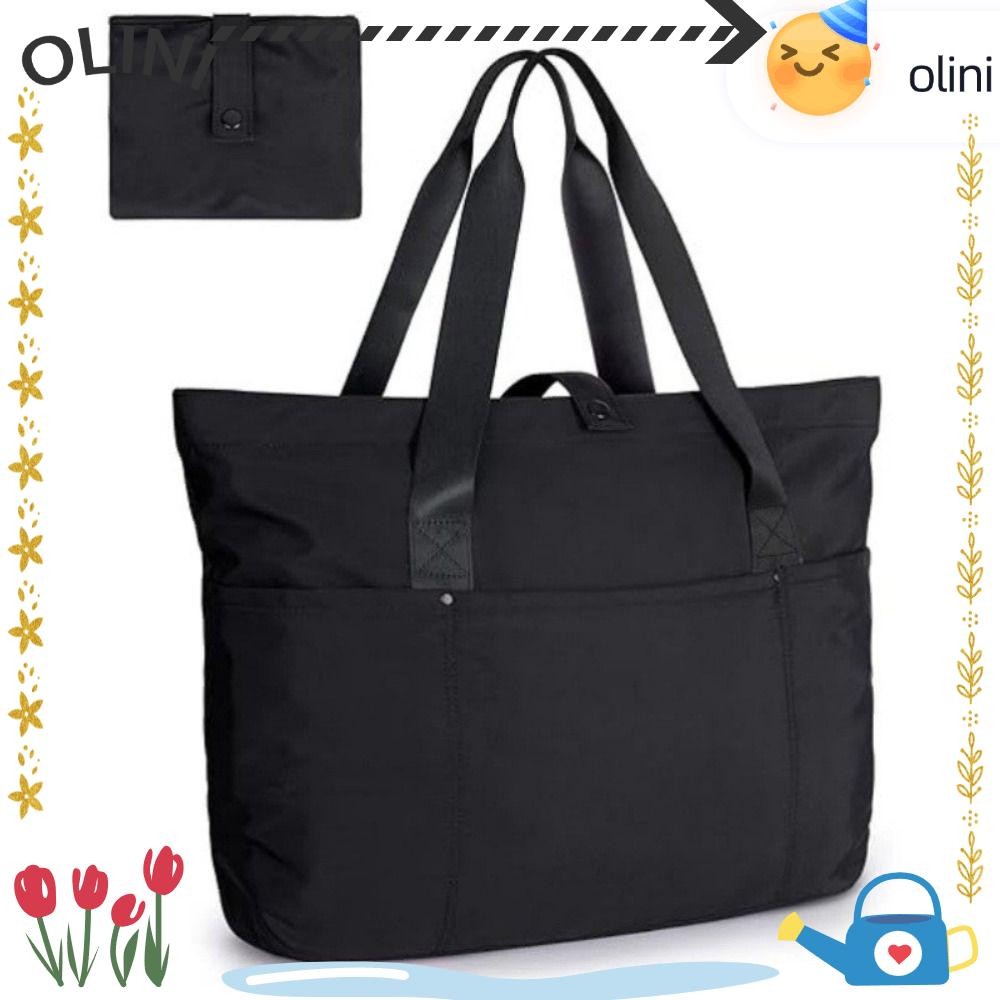 Olini Tote Bag,ความจุขนาดใหญ่หลายกระเป๋ากระเป๋าDuffle,แฟชั่นกระเป๋าเดินทางแบบพับได้แบบสบายๆสําหรับการเดินทางทํางานGym Storeโรงเรียน