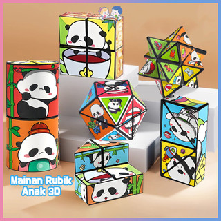 Hannei Rubik 3D Tiga Dimensi Magic Rubik Speed Cube Mainan Teka Anak Mainan Rubik
