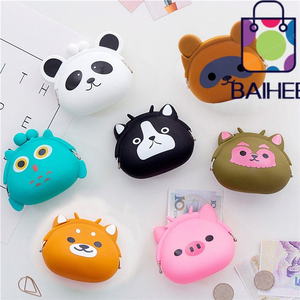 Baihee มินิน่ารักกระเป๋าสตางค์สาย USB กระเป๋าสุนัข Panda Key กระเป๋าแมวหมูหมี