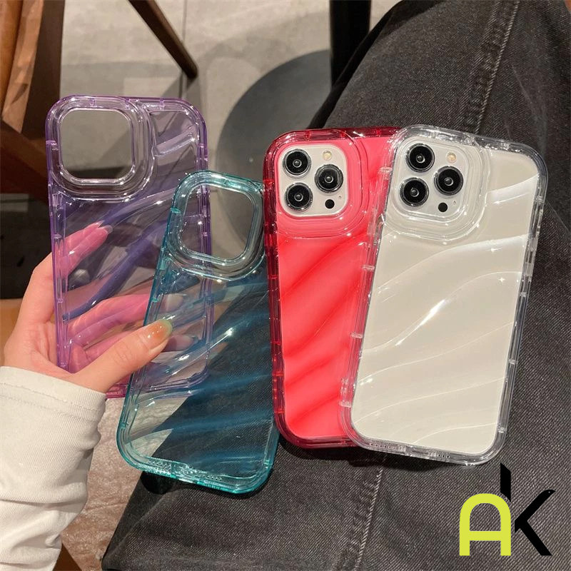 AK เคสเลเซอร์ใส TPU for iPhone 16 11 13 12 XR 14 15 Pro Max 6 7 8 Plus XR XS Max 12 Pro Max
