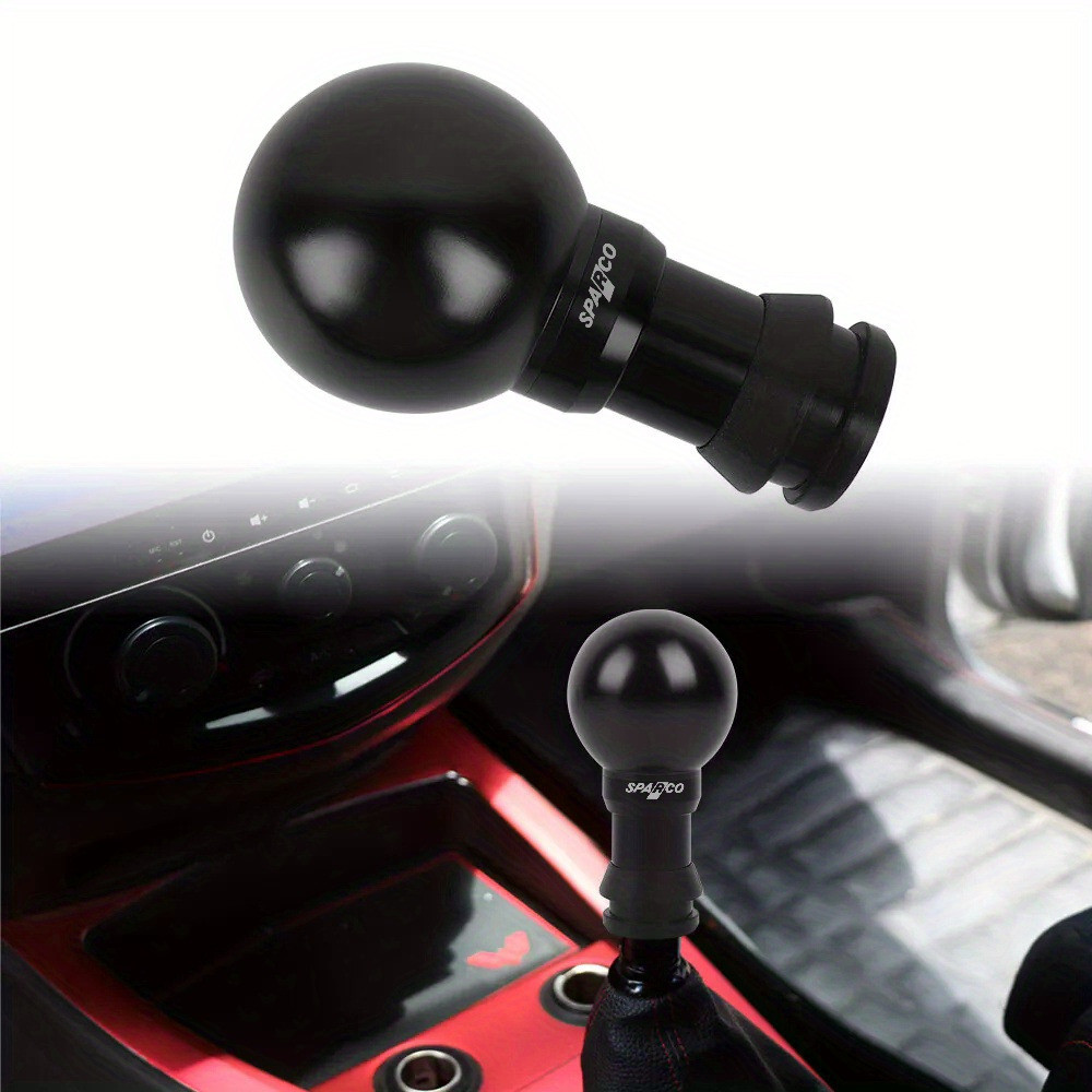 Jdm Universal รอบบอลอลูมิเนียมสีดําเกียร์อัตโนมัติ Shift Knob Lever Shifter