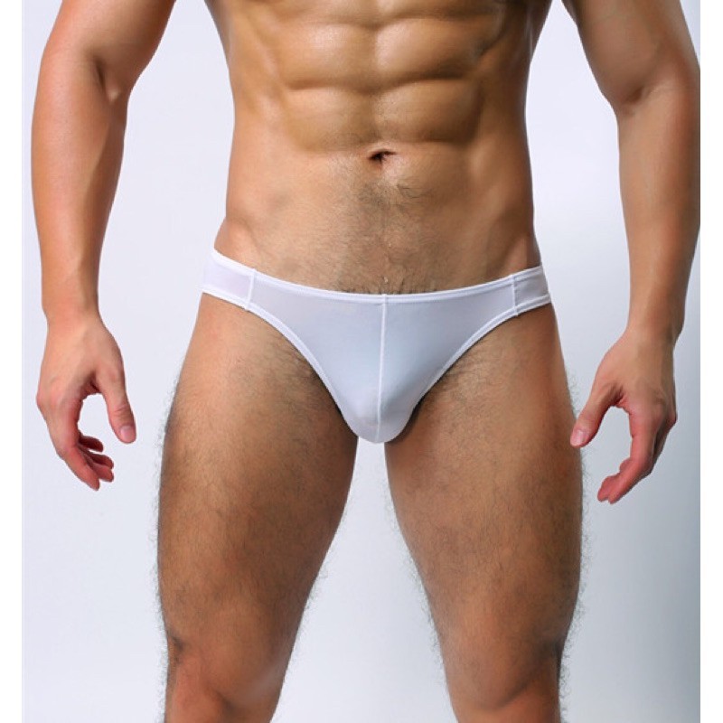 มาใหม่ G-string จีสตริงกางเกงในชายSexy ทรงT-ba โชว์หลัง เอวต่ำ ผ้าลื่น