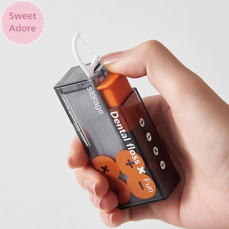 Sweetadore ไหมขัดฟันบรรจุ 10 ชิ้นไหมขัดฟันกล่องเก็บไหมขัดฟันอัตโนมัติรีฟิลสุขอนามัยช่องปาก Care Floss Pick TH