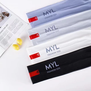 ปลอกแขนกันแดด MYL ผ้าลื่น ผ้าเย็น สวมใสสบาย ไม่อึดอัด มี 4 สี ให้เลือก สินค้าพร้อมส่ง ร้านคนไทย