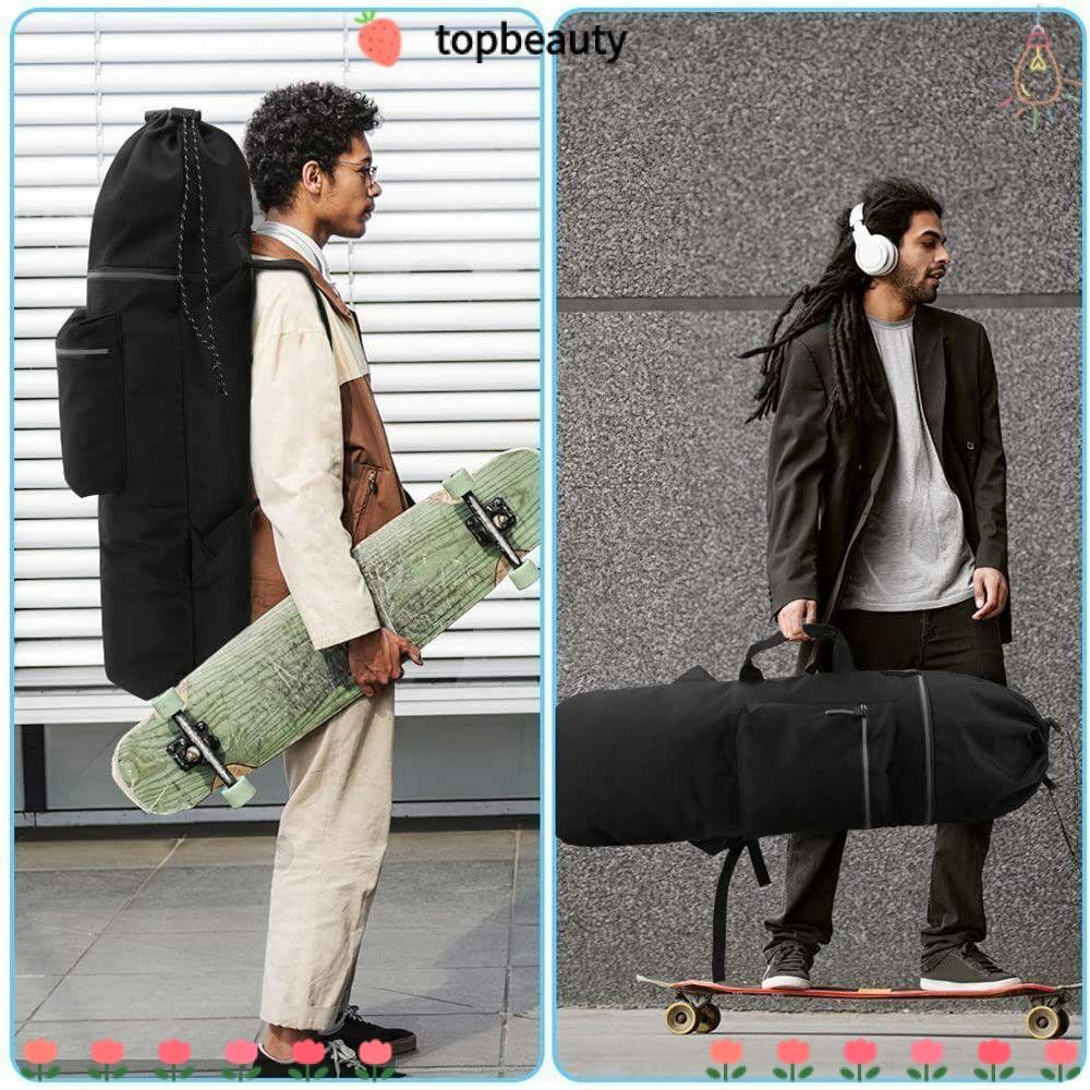 Topbeauty กระเป๋าสเก็ตบอร์ดพกพากระเป๋าเดินทางกระเป๋าเป้สะพายหลัง Longboard ทนทานสากล
