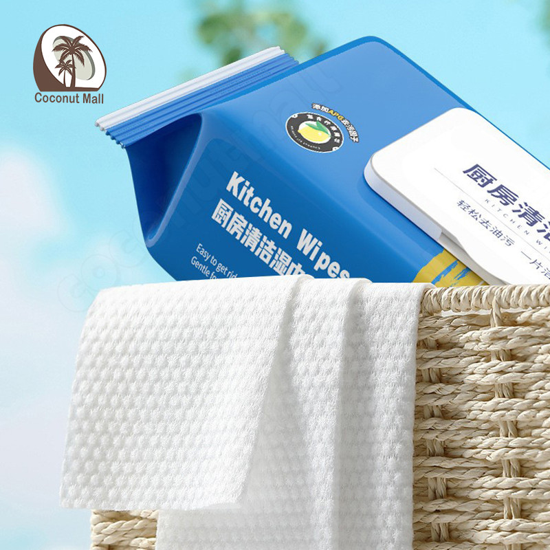 1แพ็คมี80 ที่ชชู่เปียก เช็ดคราบมัน เตาเช็ดจาน เครื่องใช้บนโต๊ะอาหาร เตา สำหรับห้องครัว ทิชชู่เปียกทำความสะอาด มีฟองในตัว - รูปที่ 2
