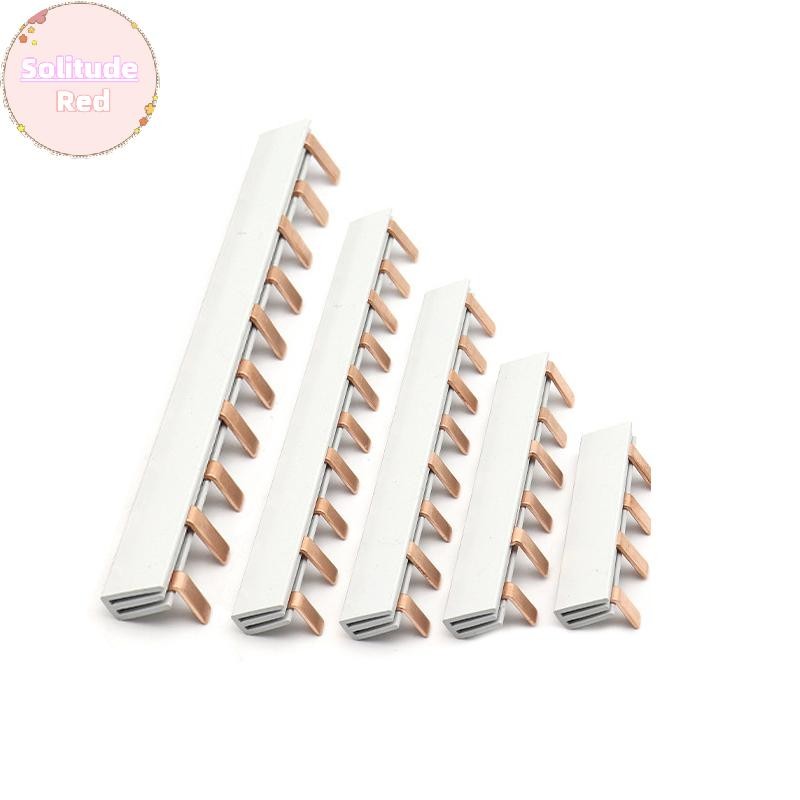 Solitudered 1/2P Pin ประเภท Busbar ทองแดง Bar Terminal Block สําหรับ MCB DZ47 Air Switch Connector 63A Circuit Breaker Connector TH