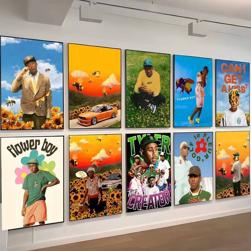 1 PC Rapper Tyler Creator Flower Boy โปสเตอร์ Self-กาว Postera ภาพวาดพิมพ์ความงามภาพ Home Room Decor