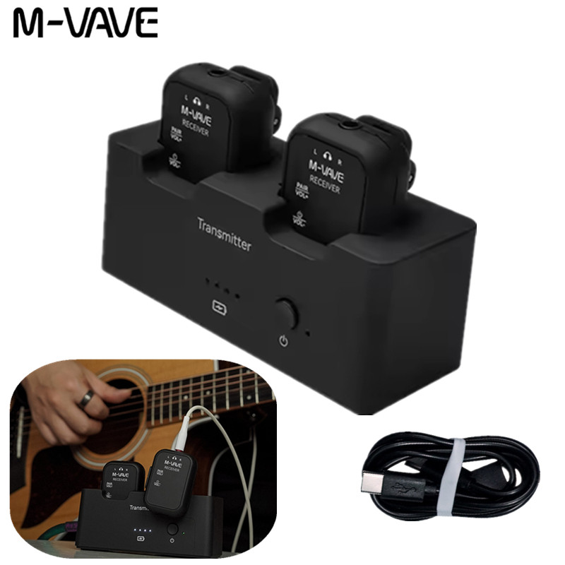 M-VAVE WP12 ระบบ IEM ไร้สาย 2.4GHz | 1T2R | 3ms Latency ต่ํา | เคส 24ชม. 1800มะห์