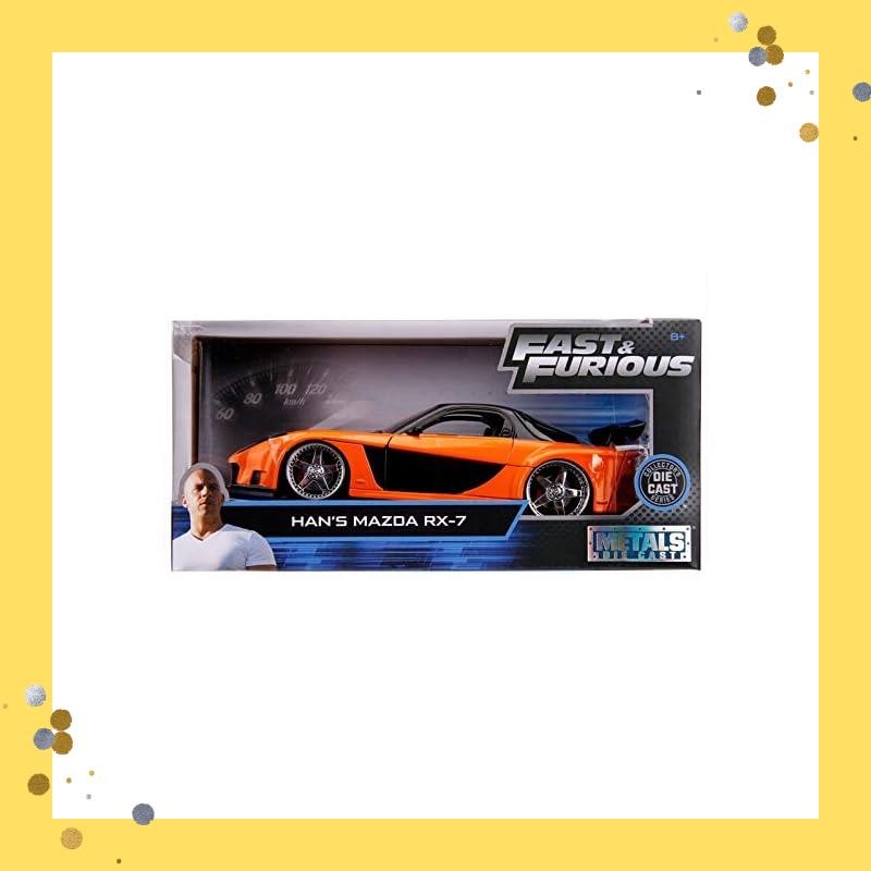 Jada TOYS 1:24 SCALE "THE FAST AND THE FURIOUS" "HAN'S MAZDA RX-7" Jada Toys 1:24 scale "Wild Speed"