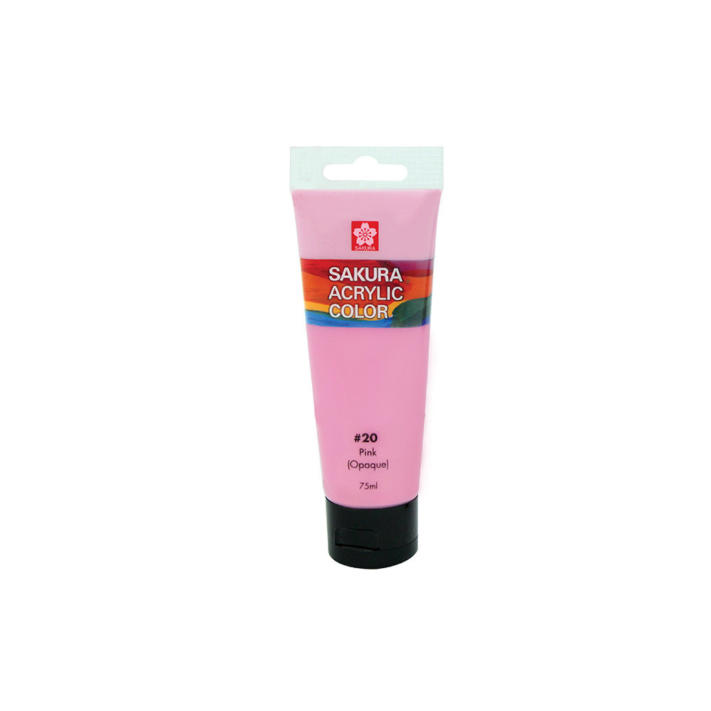 สีอะคริลิค SAKURA  XAC-20 สีชมพู 75 ml.