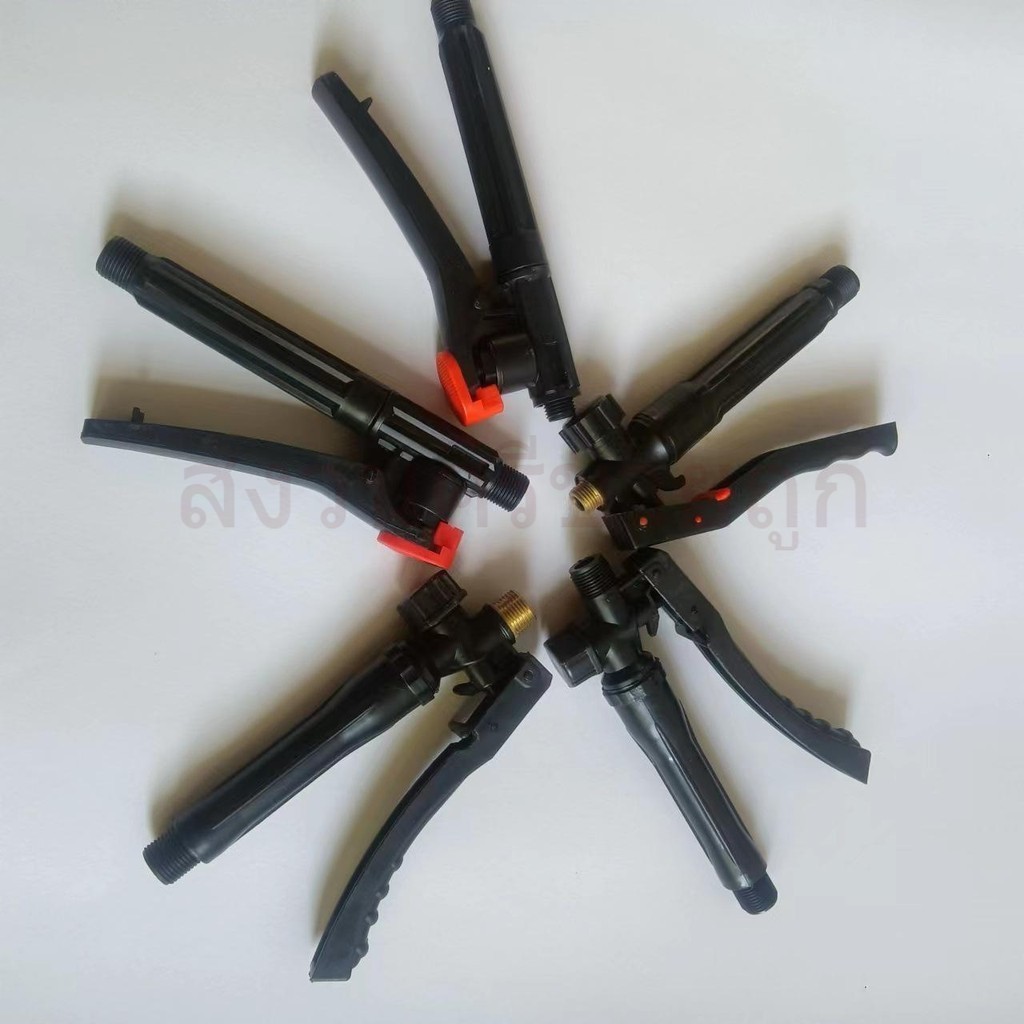 มือบีบถังพ่นยา ด้ามพ่นยาเครื่องพ่นยาแบตเตอรี่ หัวพลาสติก หัวทองเหลือง by สงวนศรีขายถูก