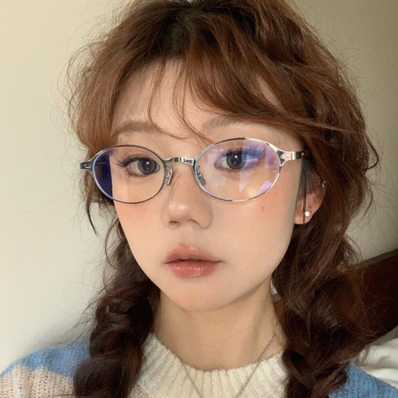 0° ถึง -425° แว่นสายตาสั้น Cat Eyes ป้องกันแสงสีฟ้า เวอร์ชั่นเกาหลี นักเรียน ยูนิเซ็กซ์ Unisex 1142