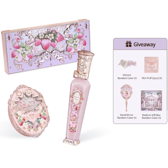 Flower Knows Makeup Box Gift Set Strawberry Rococo Series Spring Gift Set For Friends