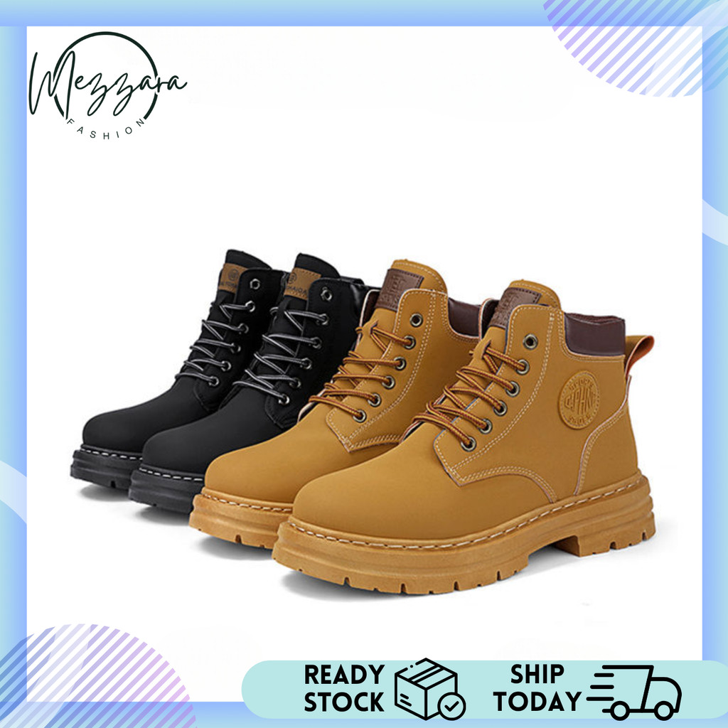 Mezzara Classic Boots Shoes Outdoor High Boots Men Ankle Boots Men Leather Shoes SM361