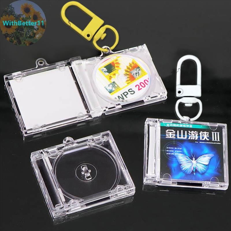 Better nk อัลบั้ม CD Case CD Player Keyring สําหรับ DIY กระเป๋าเป้สะพายหลัง Decor TH