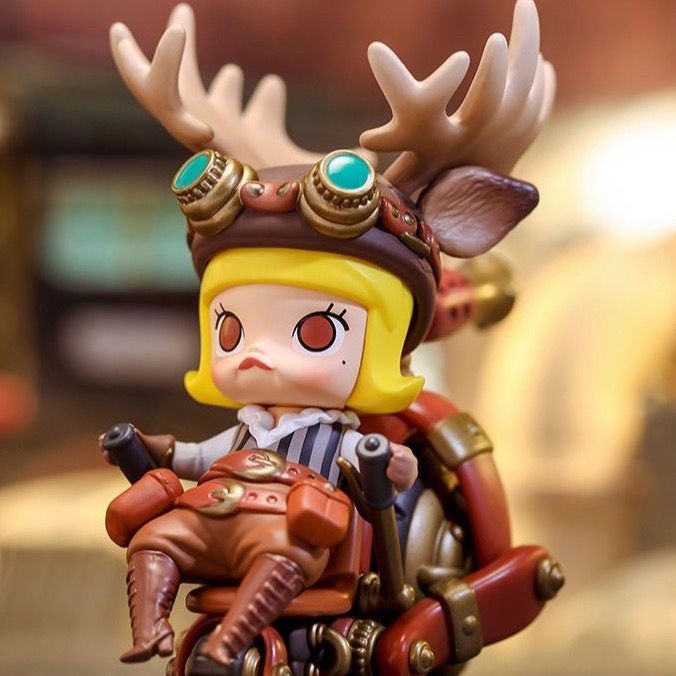 ของแท้ Bubble Mart MOLLY Steampunk Animal Locomotive Series Mystery Box Figure เครื่องประดับน่ารัก