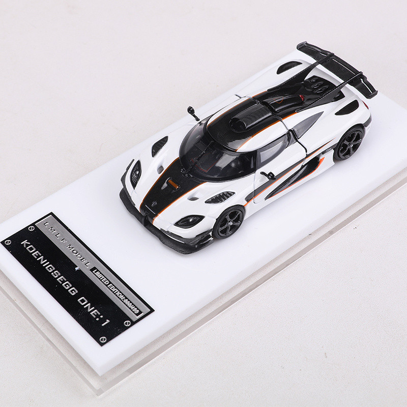 MJ 1/64 Koenigsegg one1รุ่นเปิดฝาสีขาว/ส้ม/เงินโมเดลรถโลหะผสมหล่อของเล่นรถคอลเลกชันของขวัญวันเกิด