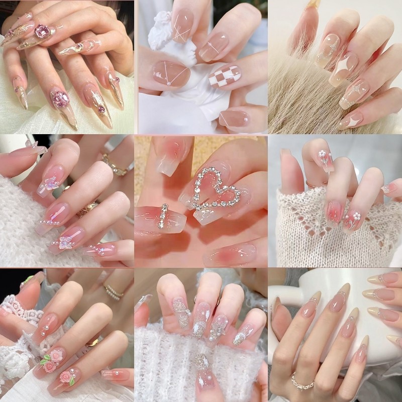 Luxnail รุ่น FN10 พร้อมส่งเล็บสำเร็จรูปเซต30ชิ้นขนาดฟรีไซส์ เล็บสีน่ารักๆ เล็บติดไปโรงเรียน – โปรปัง