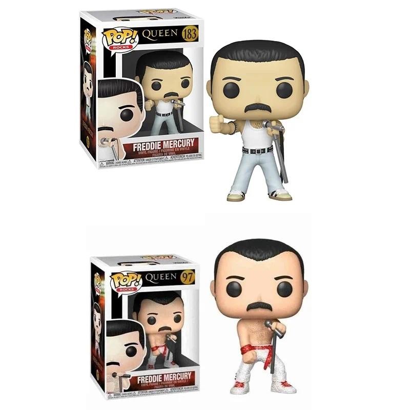 Funko POP Rock Band QUEEN Freddie Mercury 97# Freddie Mercury 183# ของเล่นรูปไวนิล