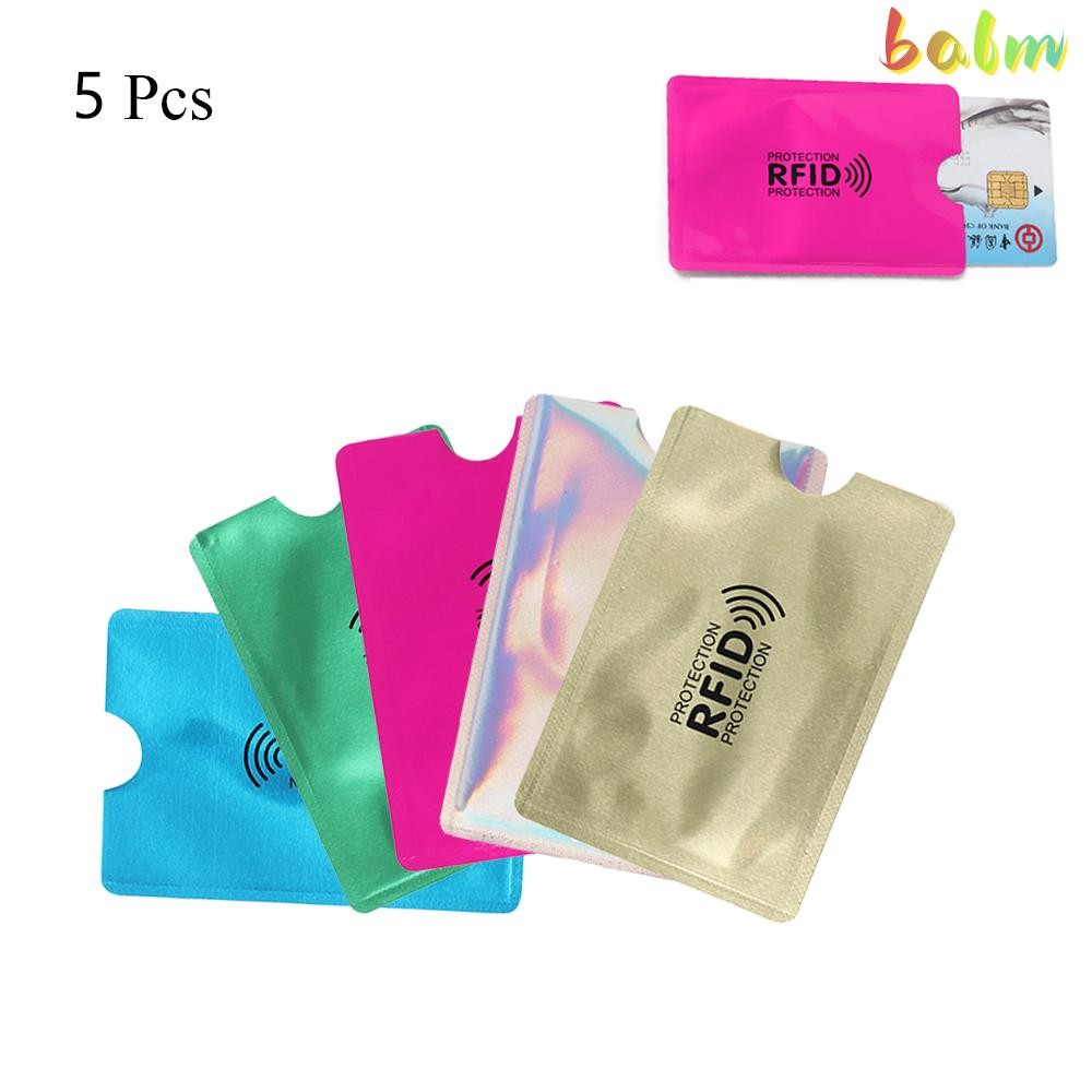 Balm 5 ชิ้นผู้ถือบัตร Reader Aluminium บัตรเครดิตธนาคารฝาครอบป้องกัน
