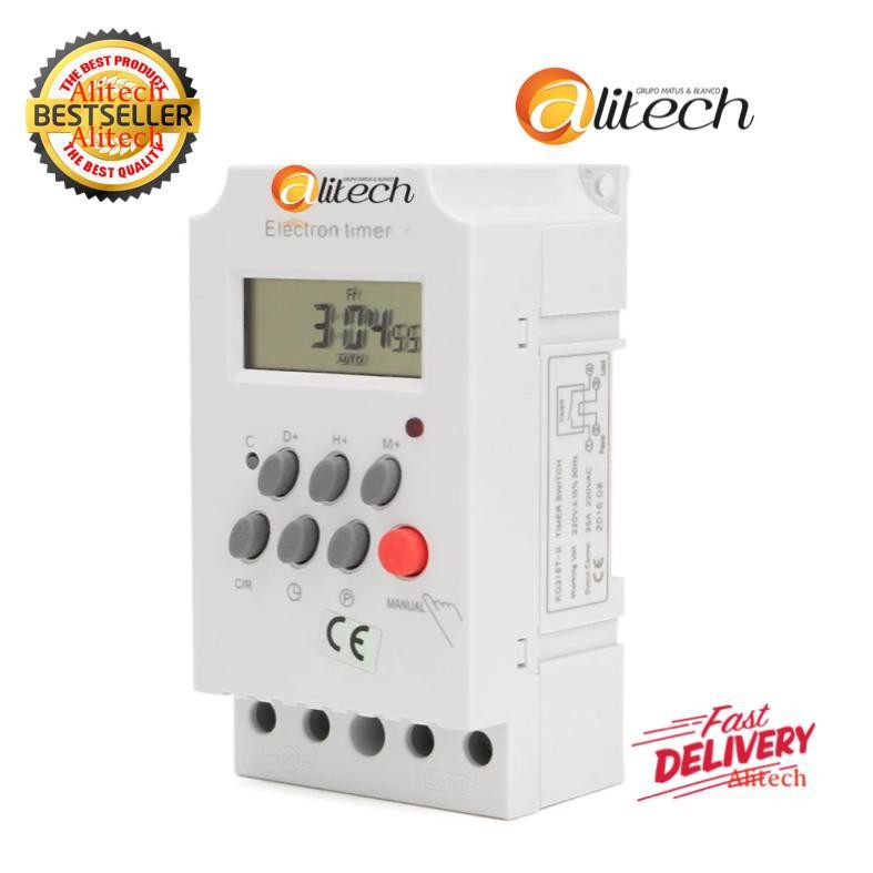 Alithai AC 220V 25A Din Rail Digital Programmable Electronic Timer Switch For KG316T - II