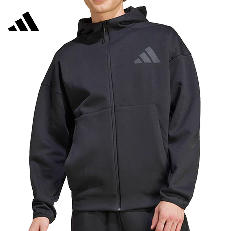 ADIDAS ปักโลโก้ อาดิดาส 100% เสื้อแจ็คเก็ตคู่ดั้งเดิมเสื้อกันลมธรรมดาสําหรับผู้ชาย