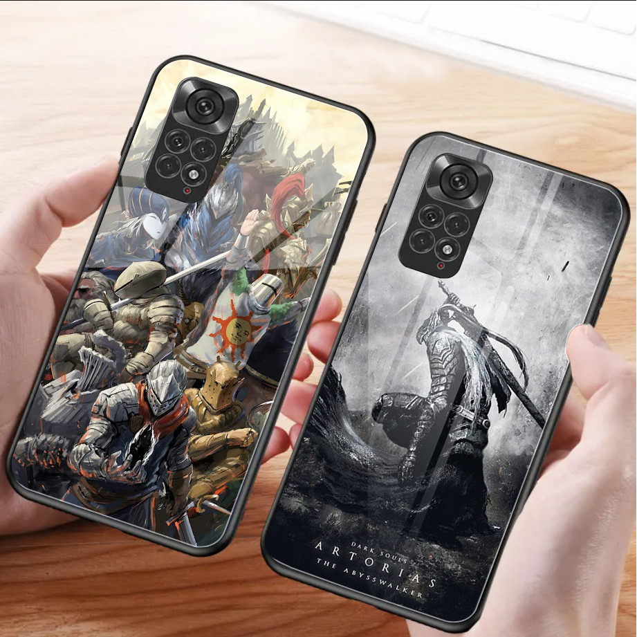 Dark Souls 01 เคสโทรศัพท์กระจกนิรภัยสําหรับ Xiaomi Redmi Note 13 pro plus 12 4G 11 10 5G 9 ฝาครอบ
