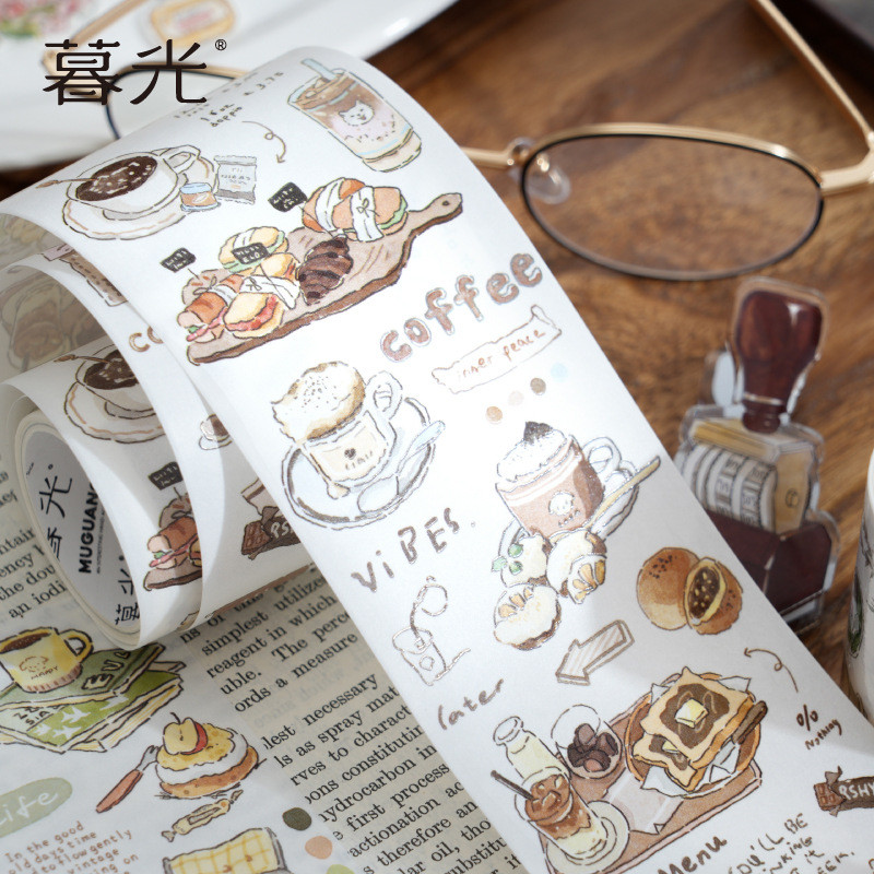 Slow Life Series Washi เทปชุดตกแต่งสมุดภาพเทปน่ารักหัตถกรรมเทป Scrapbooking Bullet Journal Supplies Journaling Planner อุปกรณ์เสริม