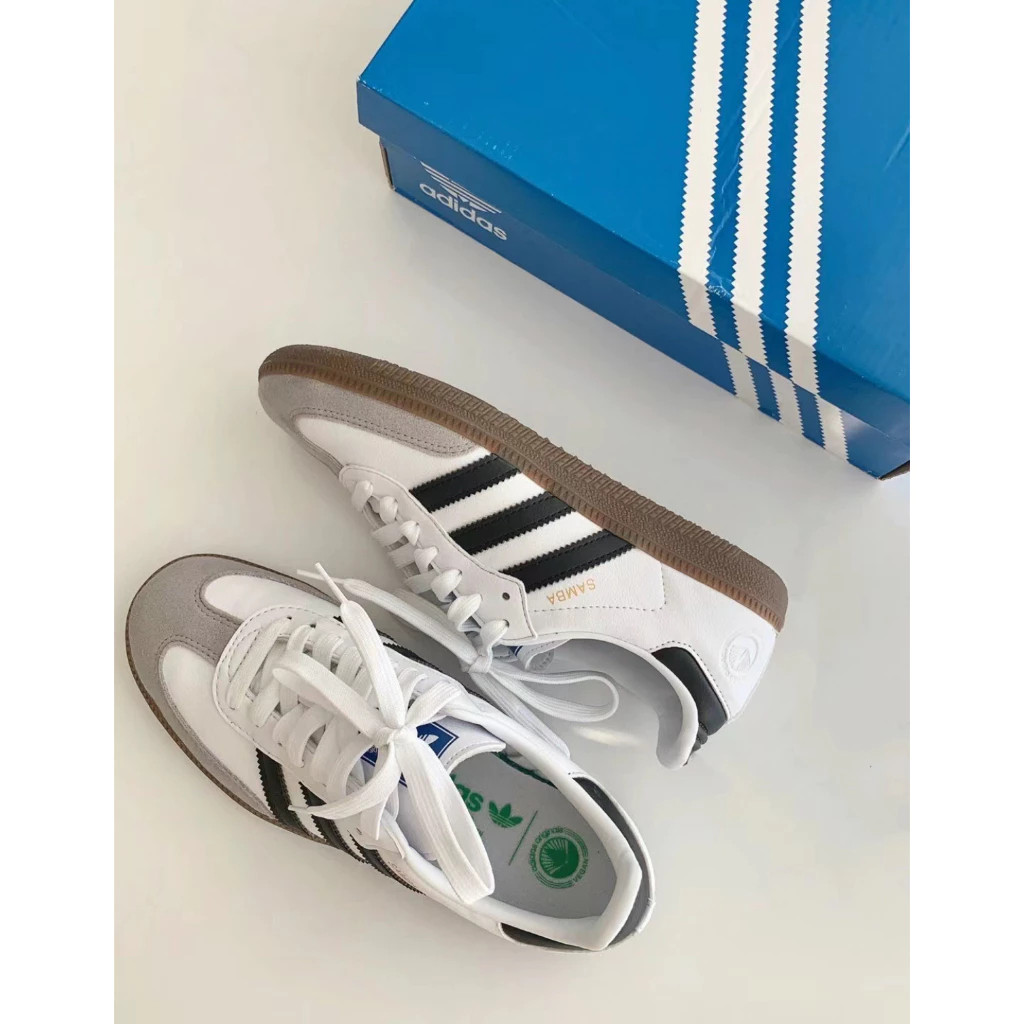 Adidas Clover Samba Joint Retro Moral Training รองเท้าผู้ชายและผู้หญิงคู่รองเท้ารองเท้าผ้าใบฤดูร้อน