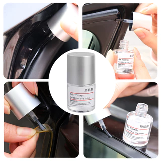 แผ่นเสริมกาวเทปสองหน้า - 10 มล. เทปไพรเมอร์ Enhancer Liquid - ตัวแทนรักษาพื้นผิวรถยนต์พร้อมหัวแปรง
