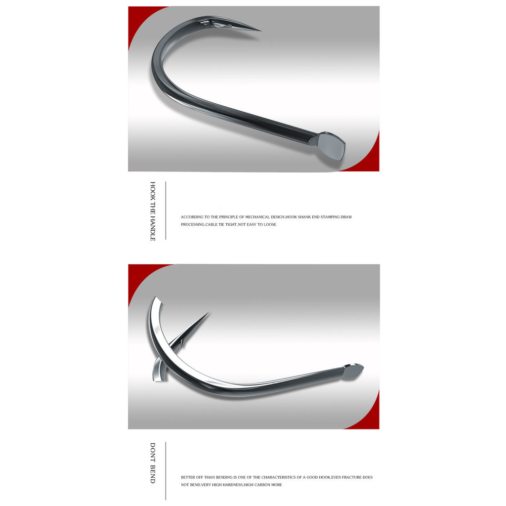 【จัดส่งทันที】150 ชิ้น ตะขอเบ็ดตกปลา เหล็กคาร์บอน 3#-13# ตะขอเบ็ดตกปลา แบบแบน อุปกรณ์เสริม - รูปที่ 3