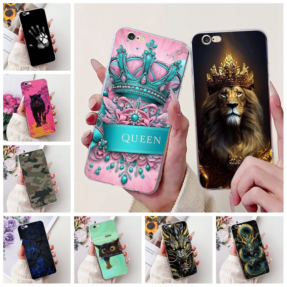 Clearสําหรับiphone 6 6s 6plus 6splusสําหรับiPhone 6 Plusกรณี6S Plusน่ารักการ์ตูนLuxury Coolชายหญิงแฟชั่นผีเสื้อ