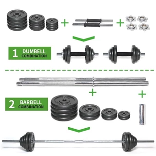 keepgoingmax ดัมเบล บาร์เบล 50 Kg ชุดยกน้ำหนัก โครเมี่ยม พร้อมกล่อง (Chromed Barbell Set 50 kg)