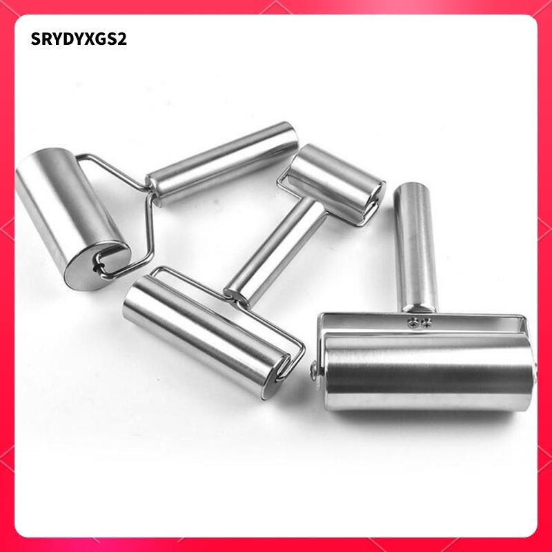 [Srydyxgs2] ไม้นวดแป้งสแตนเลส, ลูกกลิ้งพร้อมที่จับคุกกี้พิซซ่าอบ