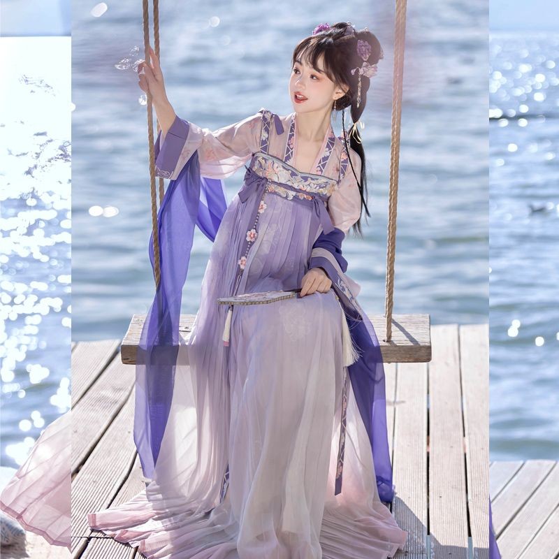 Wuxin Yi Begonia Made in Tang Hanfu สำหรับผู้หญิง กระโปรงยาว สไตล์แฟรี 2025