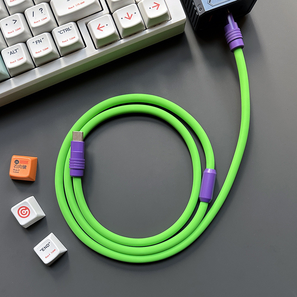 สายชาร์จเร็ว 6A Type-C สายชาร์จเกมมือถือ สาย USB Type-C สายซิลิโคนเหลว