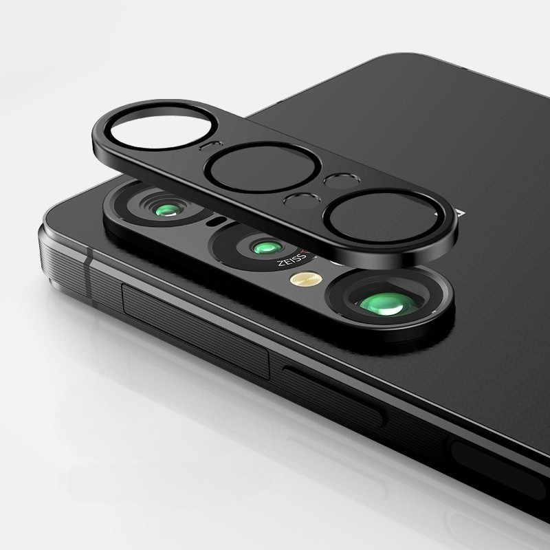 อลูมิเนียมด้านหลังกล้องโลหะสําหรับ Sony Xperia 1 VII VI เลนส์กระจกนิรภัยป้องกันแหวนฟิล์มสําหรับ xper